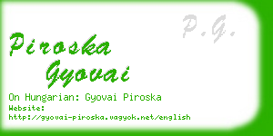 piroska gyovai business card